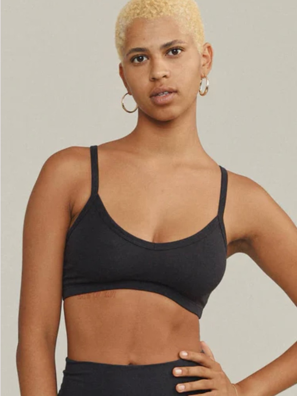 3 Jungmaven Hemp Bralettes Small Black, Gray and Pale Green - Picture 2 of 8